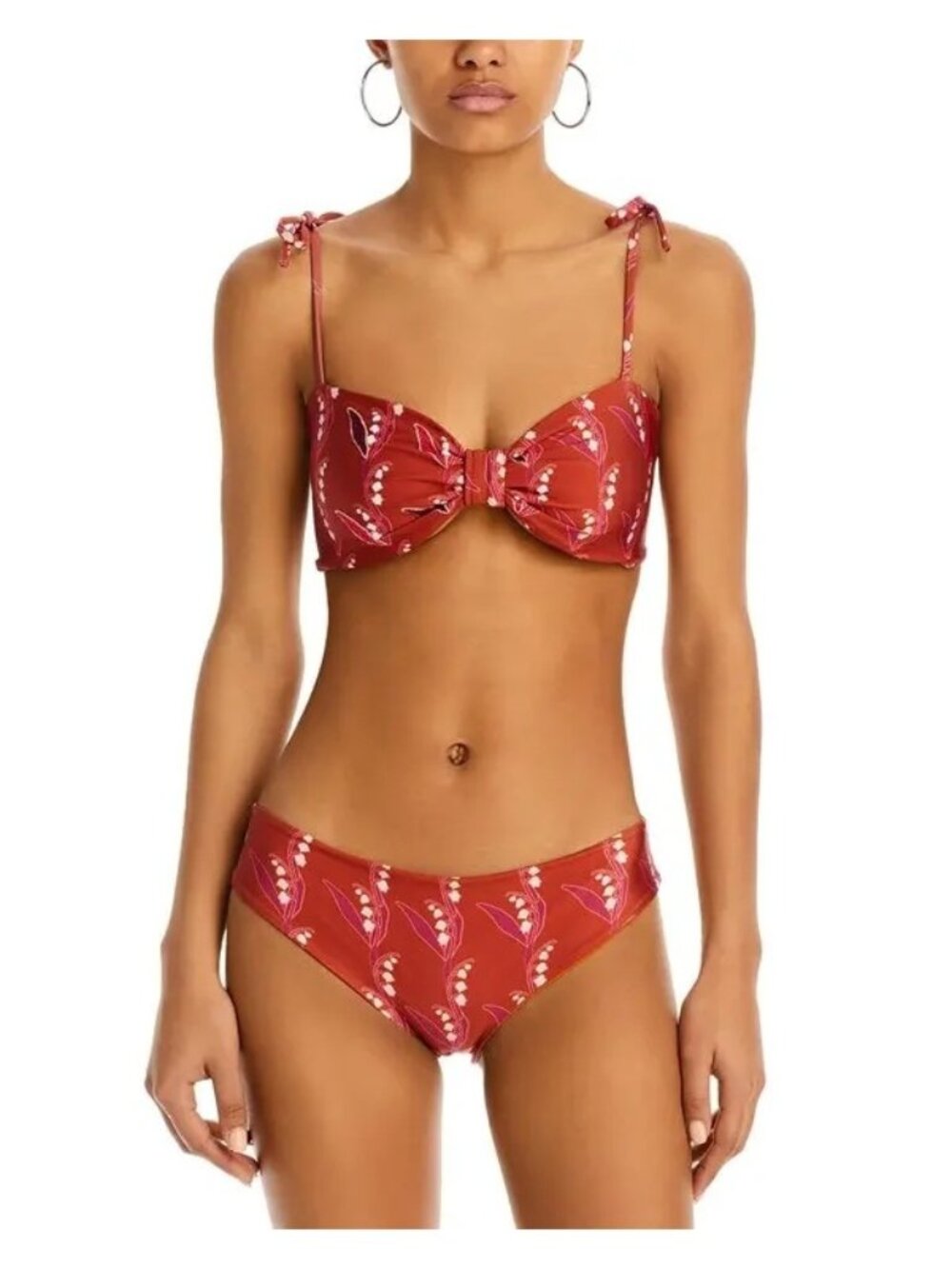NWT Juan De Dios San Miguel Embroidered Bikini Top Terra Flor De Mayo Size Small